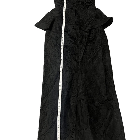 VTG ROBERTA CALIFORNIA BLACK Floral LACE Gothic ROMANTIC Evening DRESS Women’s - Picture 11 of 15
